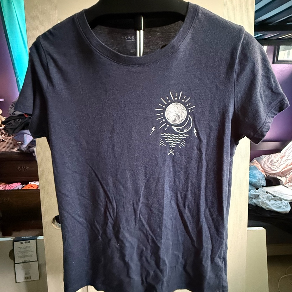 Aeropostale Dark Blue Moon Graphic Tee